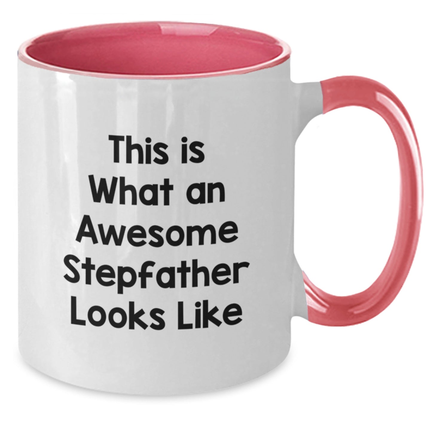 Funny Stepfather Gifts for Him - This Is What An Awesome Stepfather Looks Like, Two Tone Coffee Mug for Graduation from Family, Friends, Coworkers - Additional
