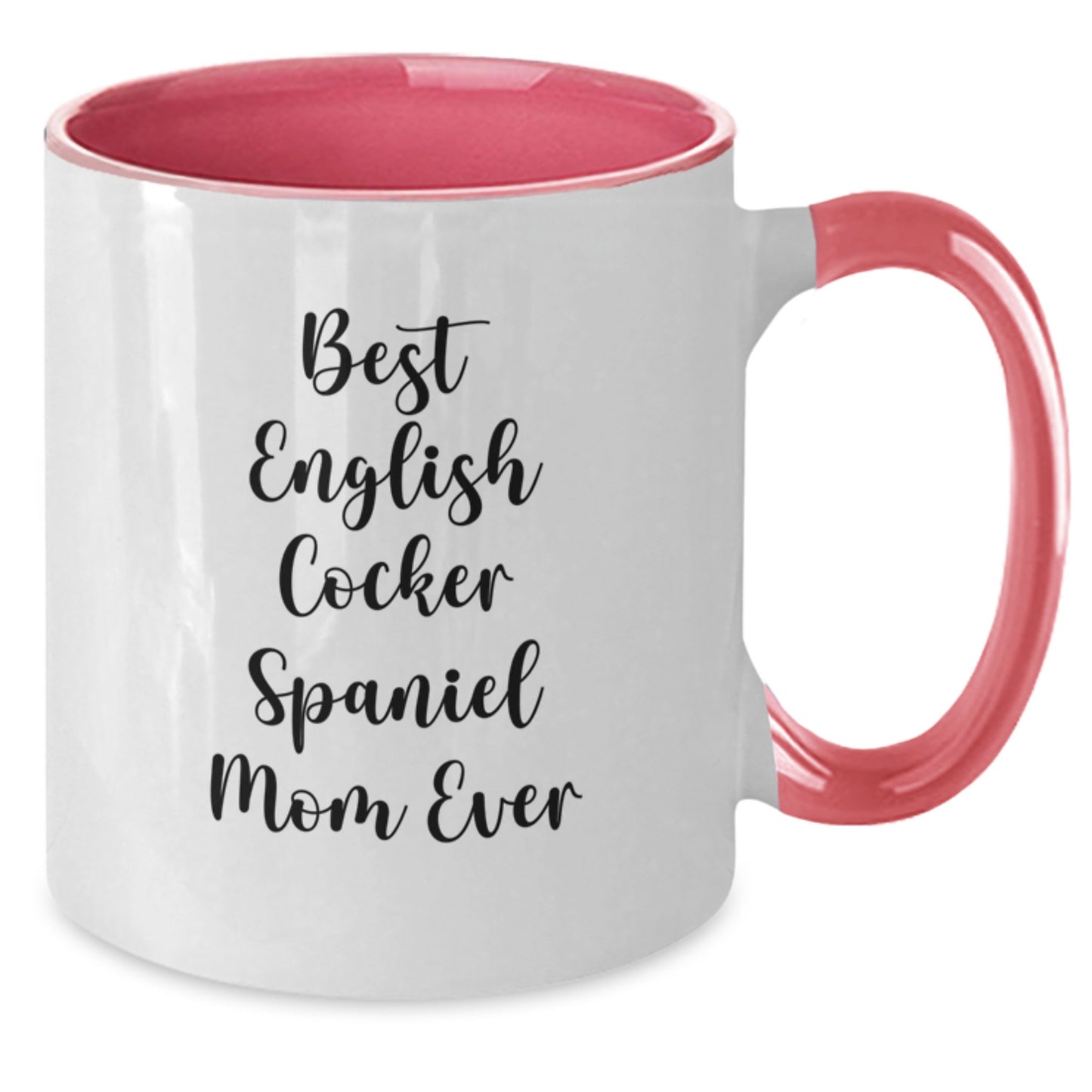 Funny English Cocker Spaniel Dog Gifts for English Cocker Spaniel Mom Valentine's Unique Two Tone Coffee Mug Gifts from Family to Family - Additional