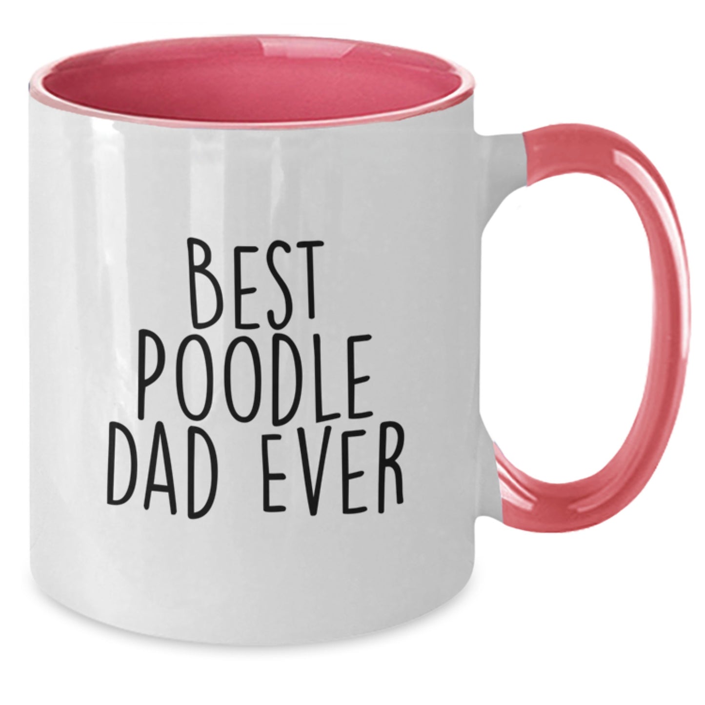 Funny Best Poodle Dad Ever Gifts from Men for Poodle Dog Lovers Graduation Unique Two Tone Coffee Mugs, Poodle Dog Gifts for Men Women Friends Coworkers Family - Additional