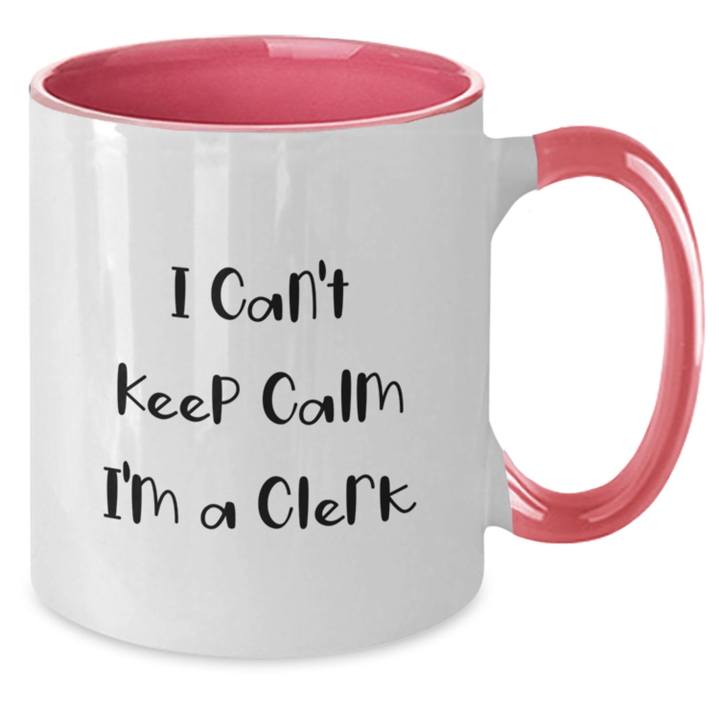 Funny Gifts for Clerks, Clerk Coffee Mug Gifts from Friends for Men who say 'I Cant Keep Calm I'm A Clerk', Two Tone Christmas Mug - Additional