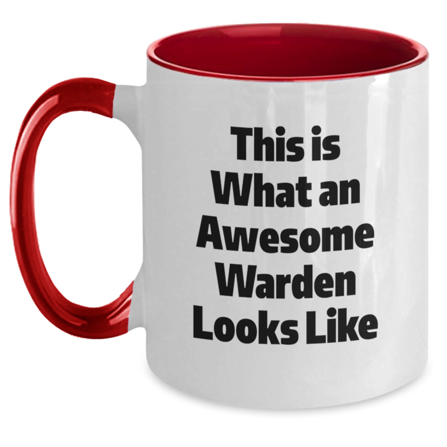 Warden Gifts, Funny Two Tone Coffee Mug, This Is What An Awesome Warden Looks Like, Graduation Unique Gifts from Men, Women, Friends, Coworkers, Family - Main