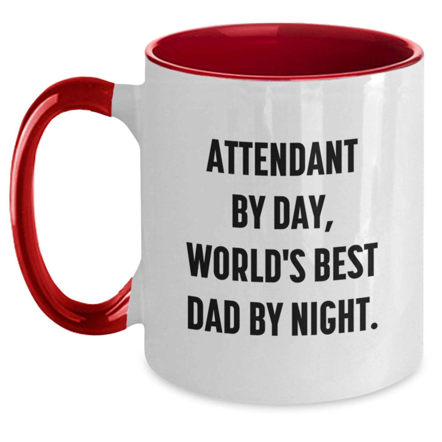 Attendant Gifts by Day, World's Best Dad Mugs for Birthday Fun, Funny Two Tone Coffee Mug, Gifts from Men to Attendants - Main