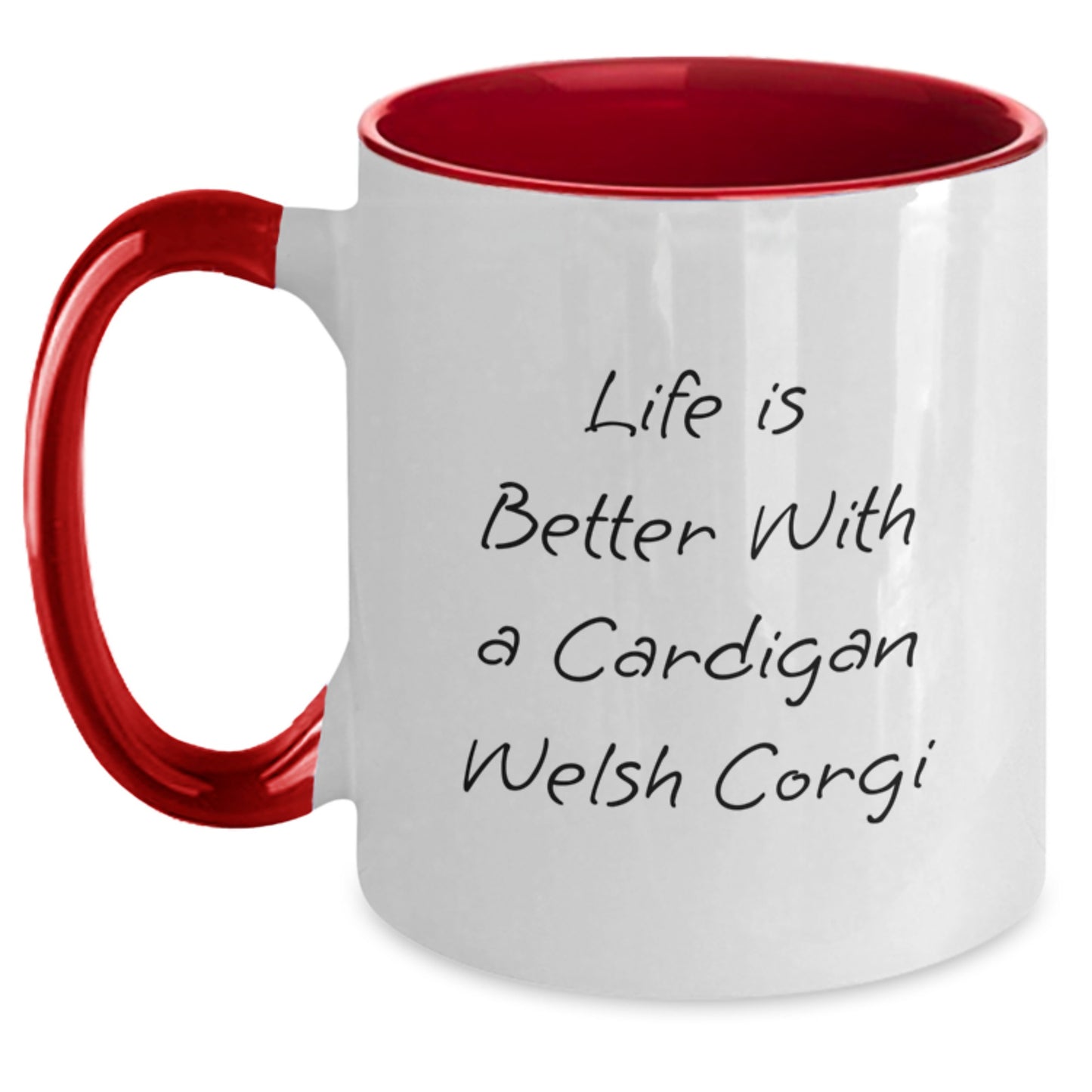 Funny Cardigan Welsh Corgi Dog Gifts for Men from Friends, Unique Graduation Mugs Life Is Better With A Cardigan Welsh Corgi, Two Tone Coffee Mug - Main