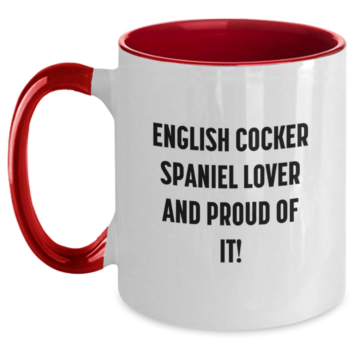 Funny English Cocker Spaniel Dog Lover Gifts from Friends - Birthday Unique Two Tone Coffee Mugs - Main