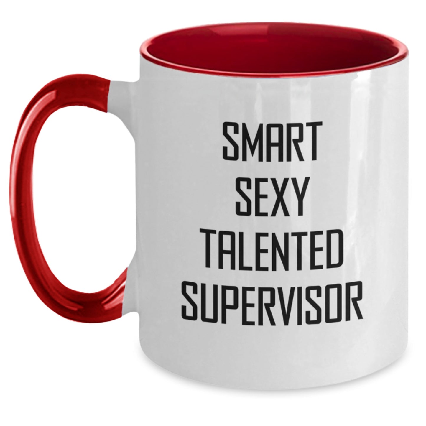 Funny Supervisor Gifts from Friends - 'Smart Sexy Talented' Two Tone Coffee Mug for Graduation - Main