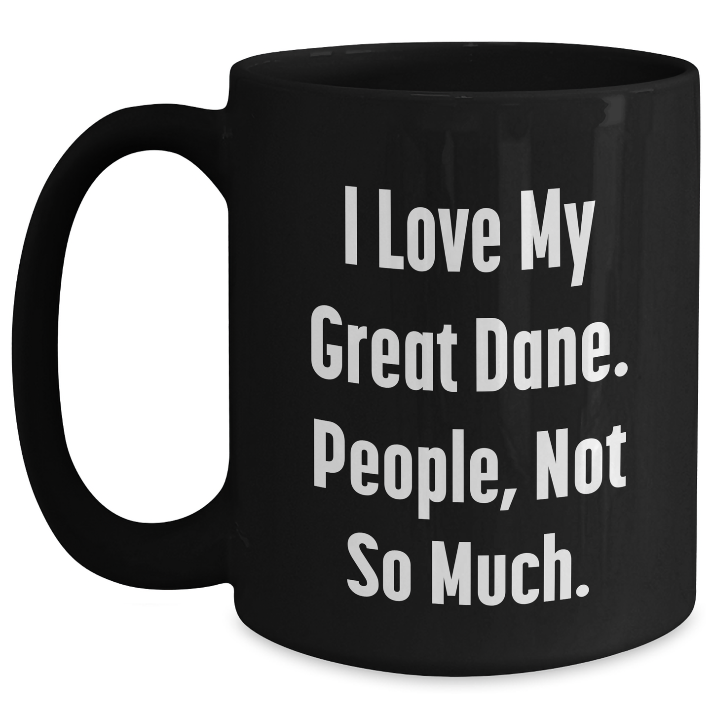 Funny Great Dane Dog Gifts from Friends for Men Black Coffee Mug Graduation Unique - Main