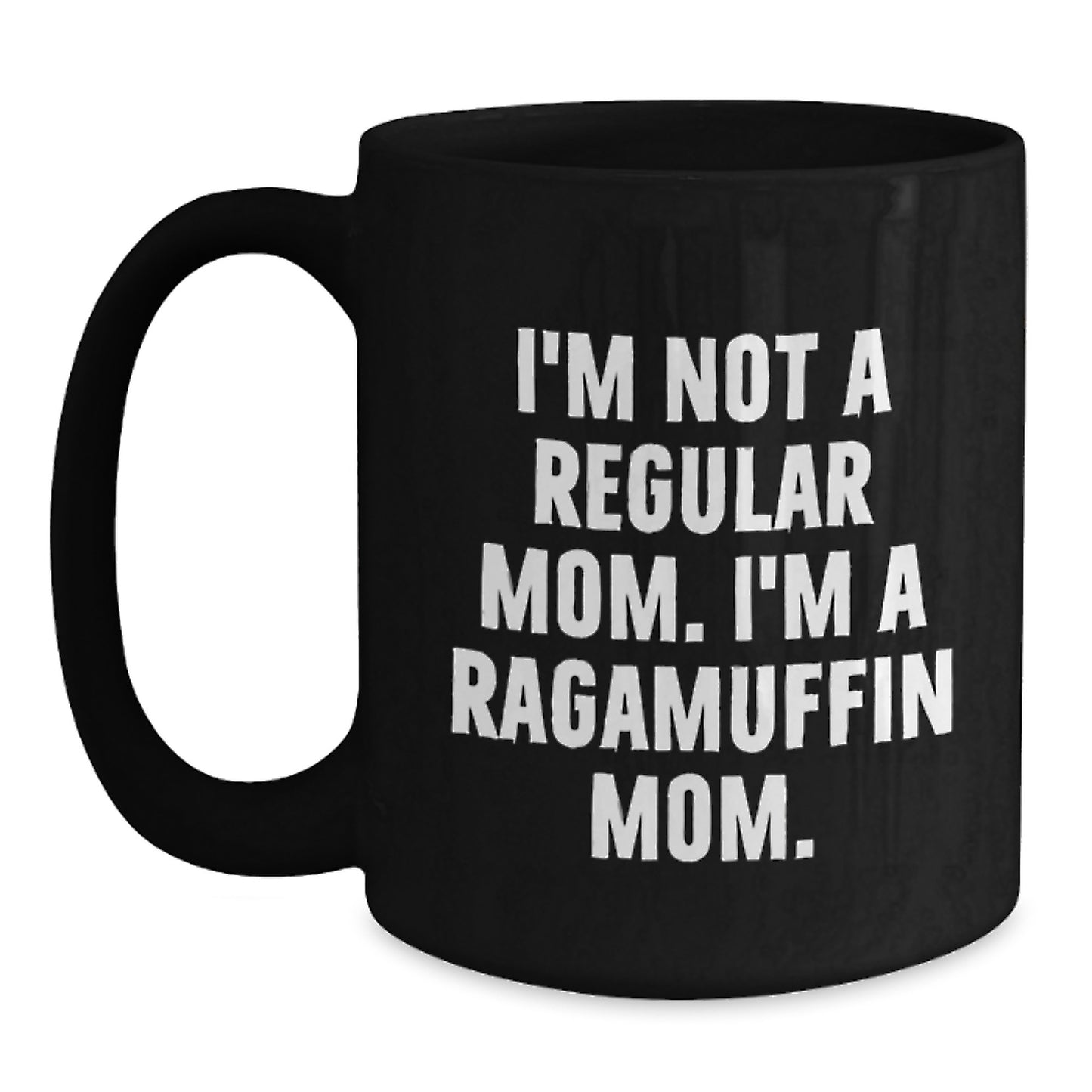 Ragamuffin Cat Mom Funny Graduation Gifts from Mom to Ragamuffin Cat Lovers - Black Coffee Mug - Main