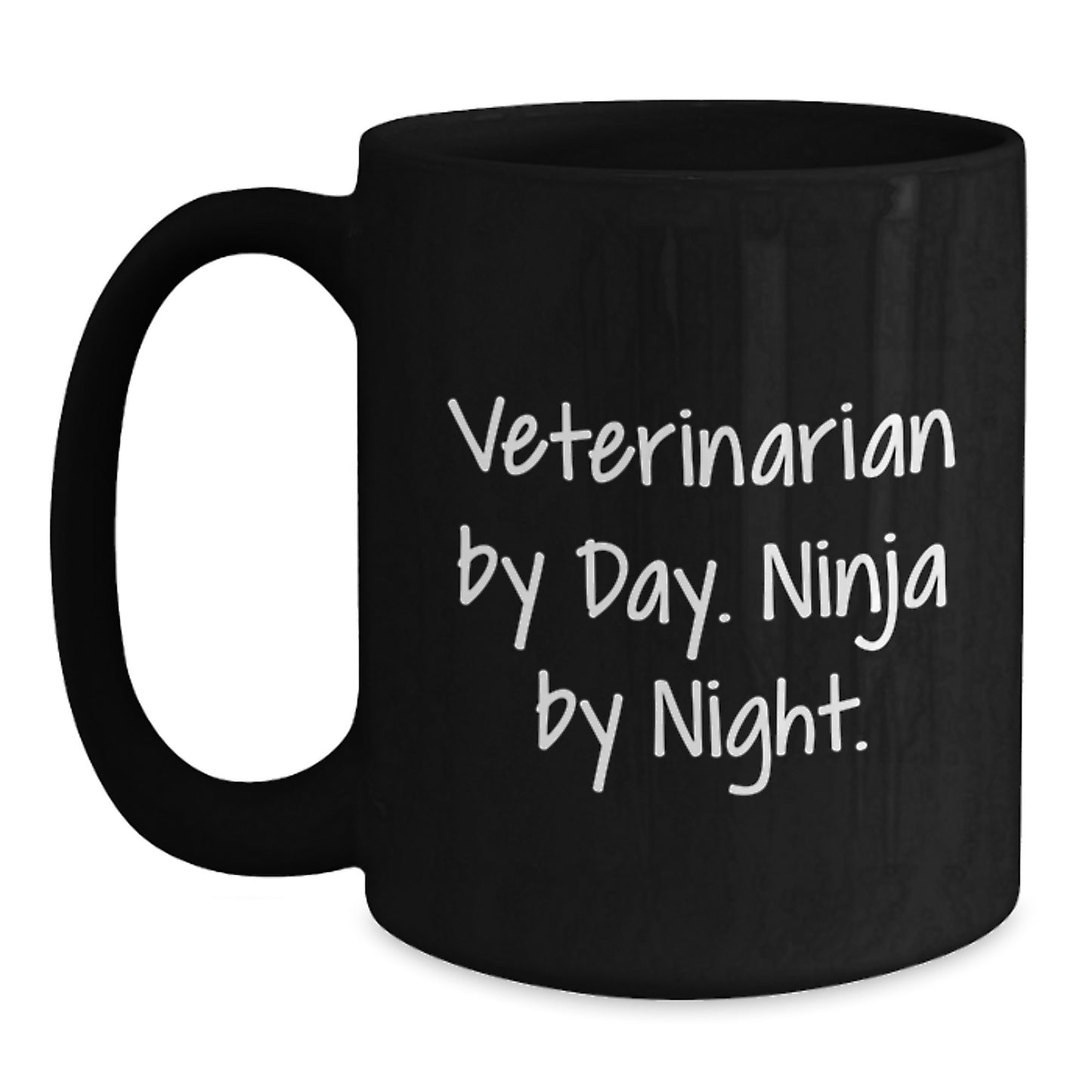 Veterinarian Ninja Gifts by Day, Black Coffee Mug by Night, Funny Quote, Birthday Unique Gifts from Friends - Main