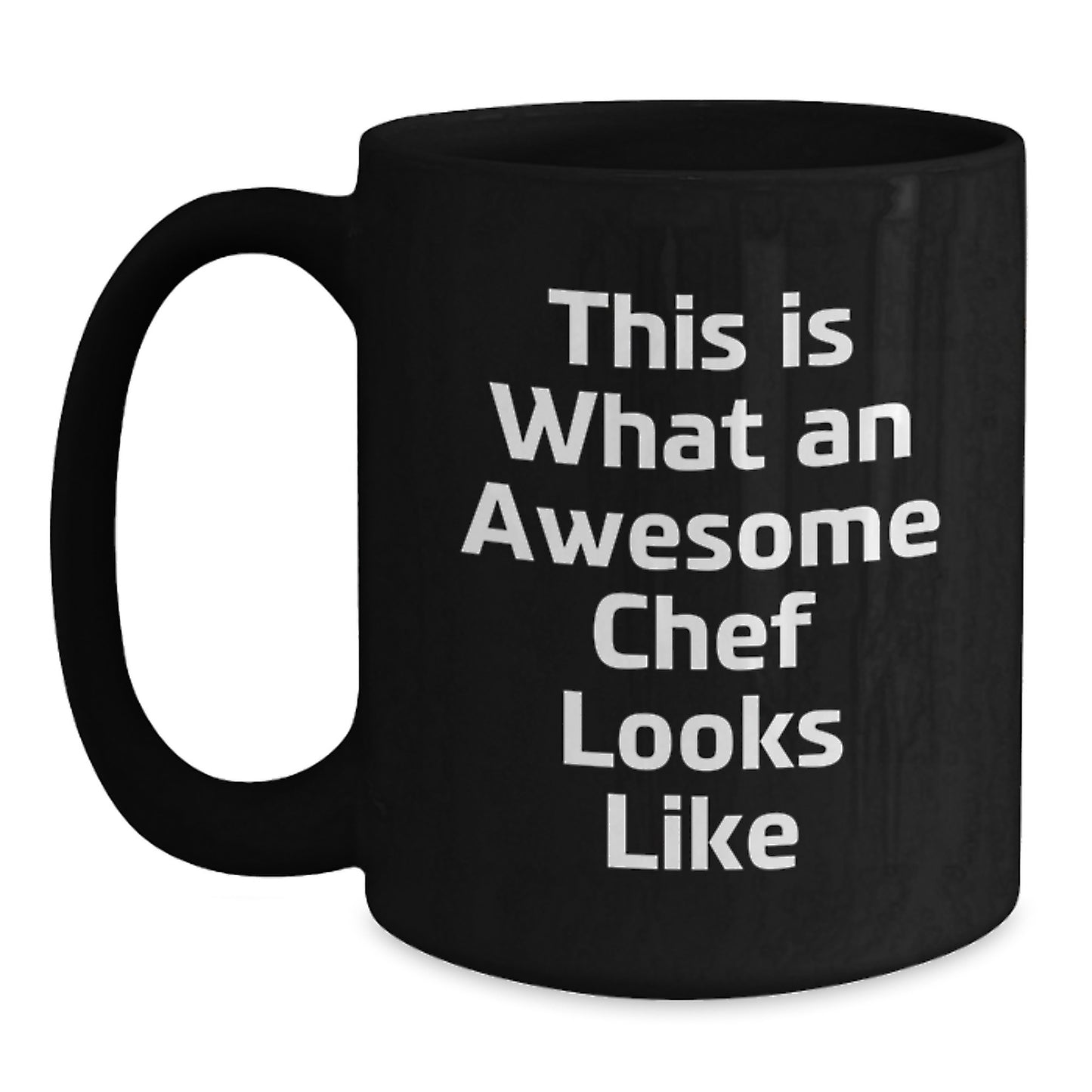Funny Chef Gifts for Men from Family - 'This Is What An Awesome Chef Looks Like' Black Coffee Mug for Birthday - Main