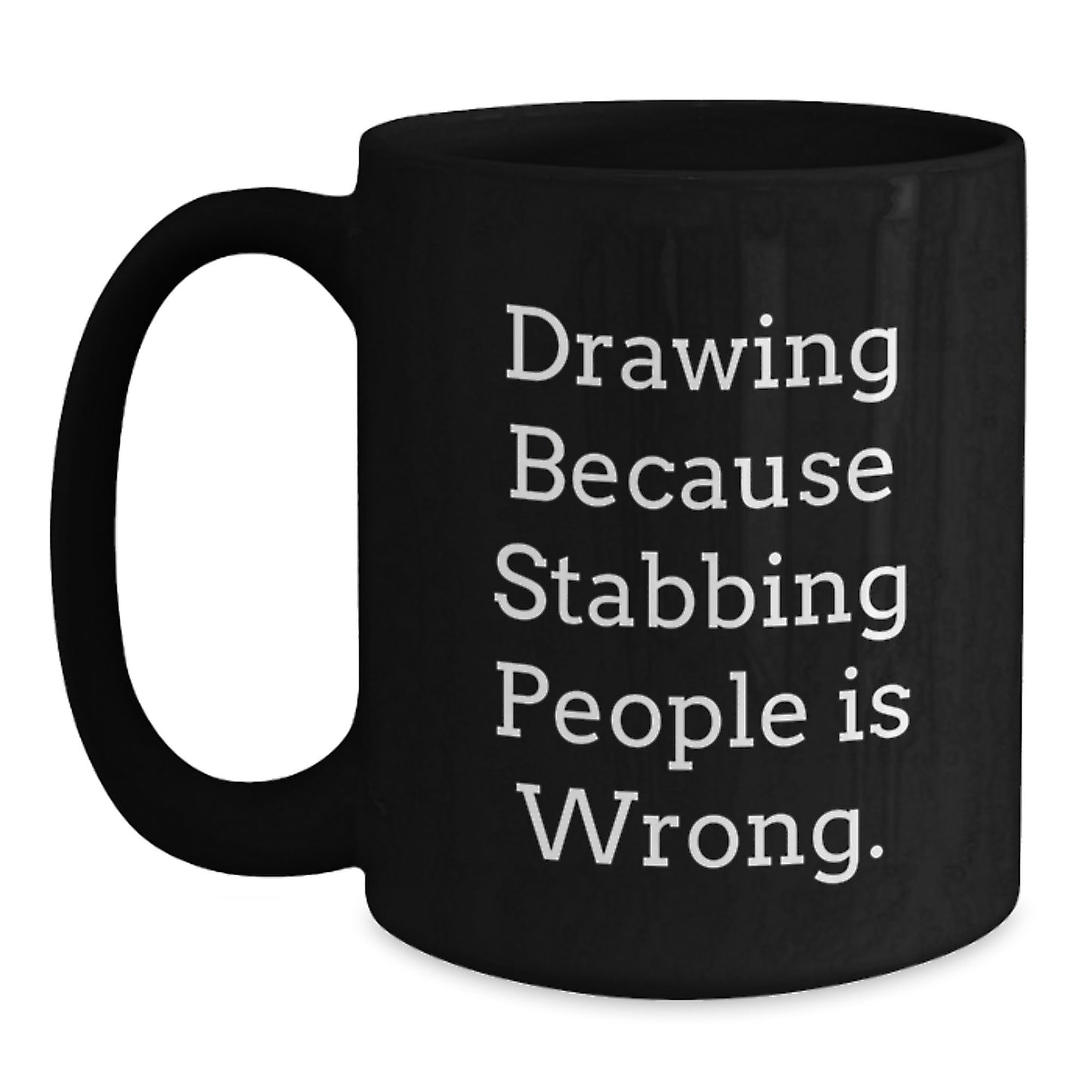 Funny Drawing Humor Gifts for Drawing Enthusiasts, Unique Black Coffee Mugs for Friends, Office Gifts from Family, Inspirational Christmas Unique Gifts - Main