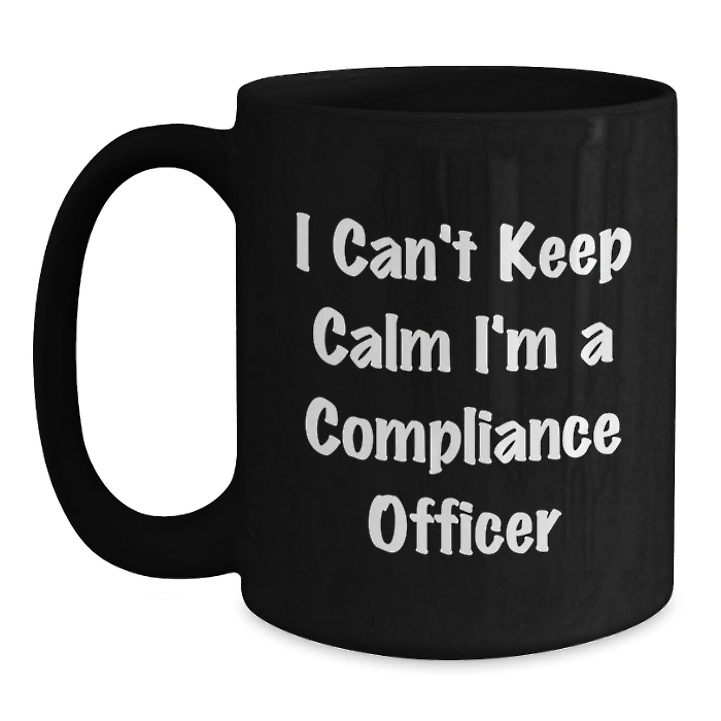 Funny Compliance Officer Gifts, I'm A Compliance Officer Black Coffee Mug, Ideal Gift for Compliance Officer Colleagues at Christmas - Main