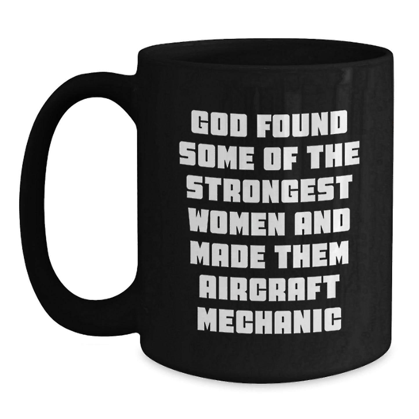 Funny Inspirational Gifts from Friends for Aircraft Mechanic Men Black Coffee Mug - Christmas Morning Unique Gifts Idea - Main