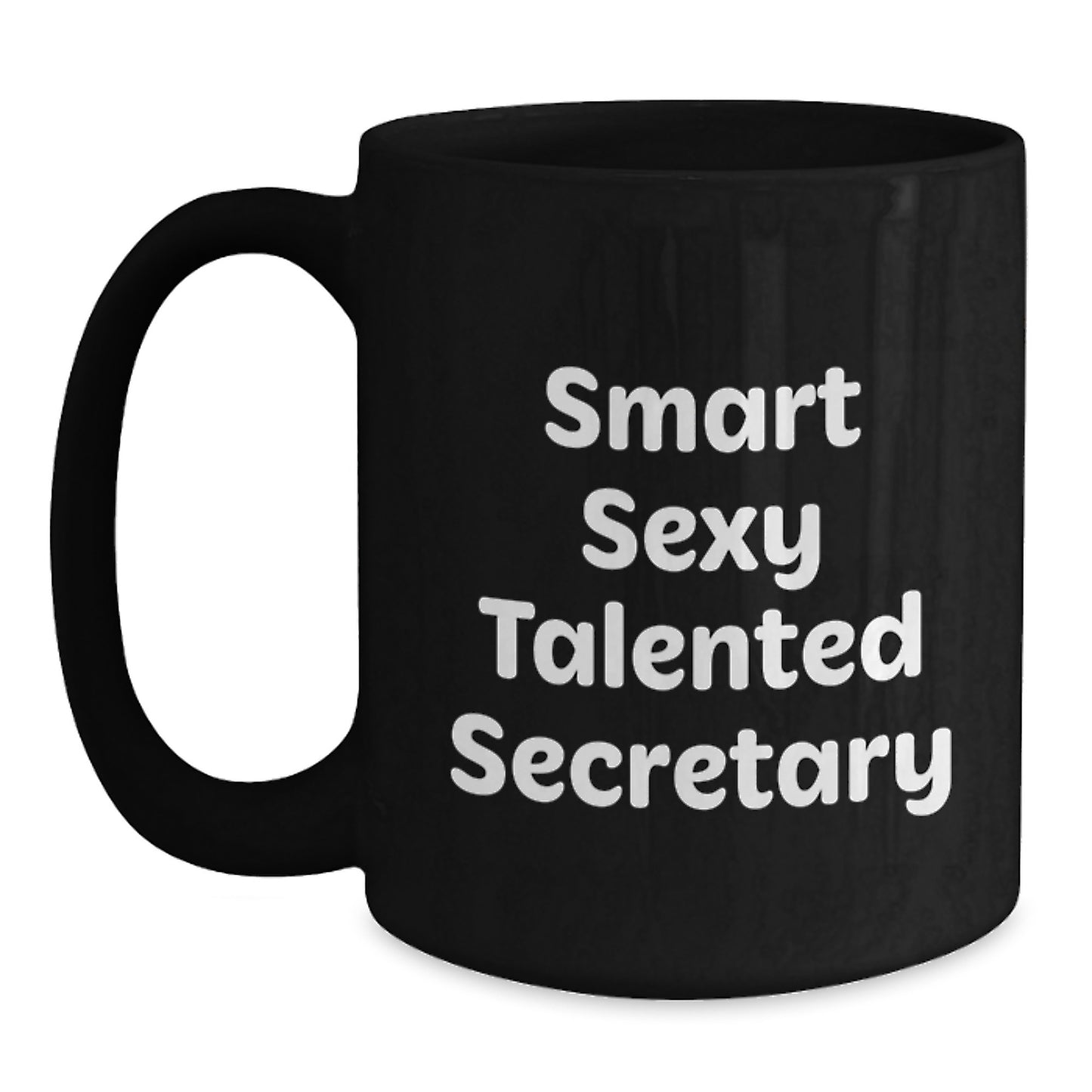 Funny Secretary Quotes Black Coffee Mugs Gifts for Secretary from Friends and Family, Graduation Unique Gifts, 11oz or 15oz Microwave Safe - Main