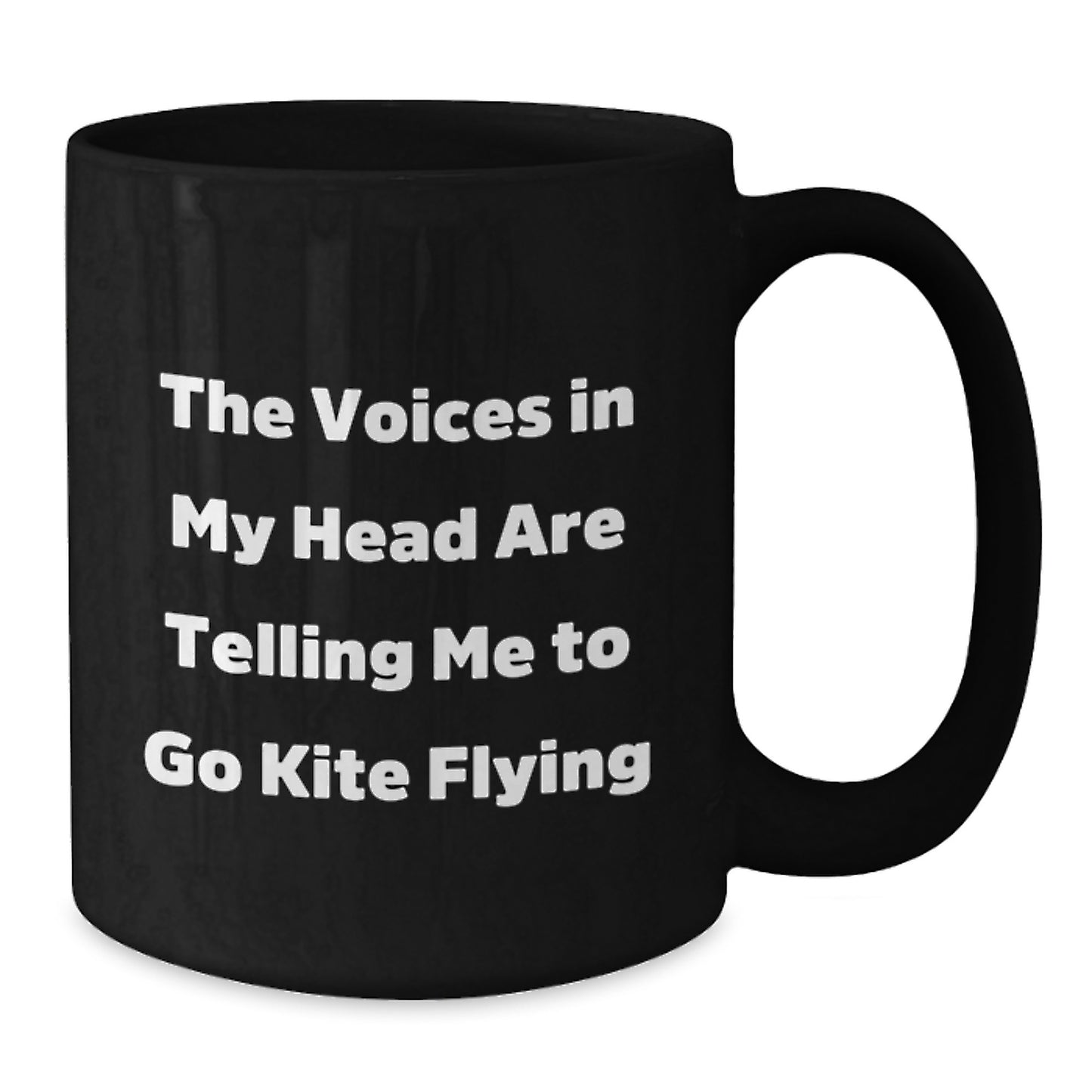 Funny Kite Flying Quote Gifts from Friends for Birthday - Black Coffee Mug, 11oz or 15oz, Microwave and Dishwasher Safe - Additional