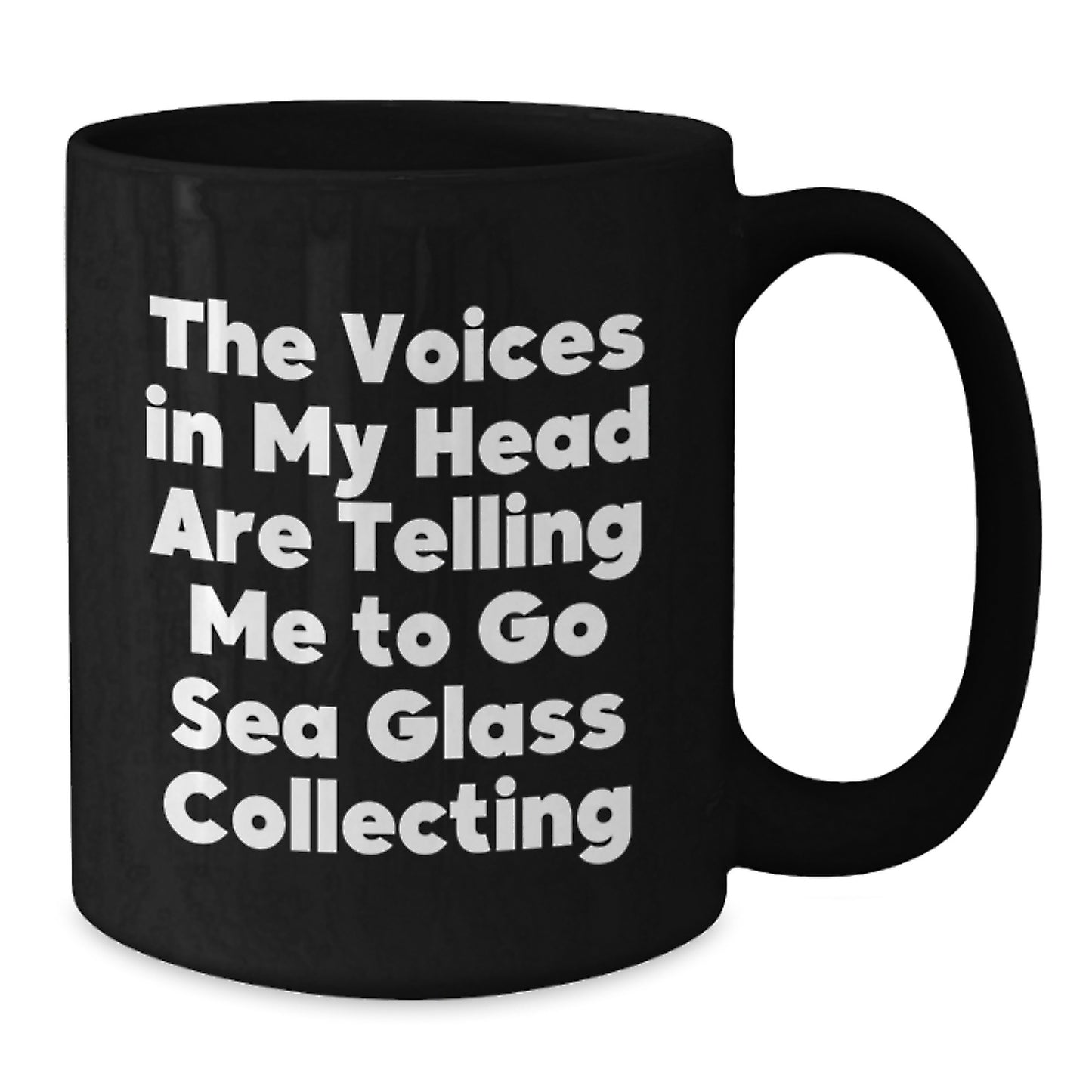 Funny Sea Glass Collecting Gifts from Friends and Family for Women and Men Black Coffee Mug Christmas Unique Finds - Additional