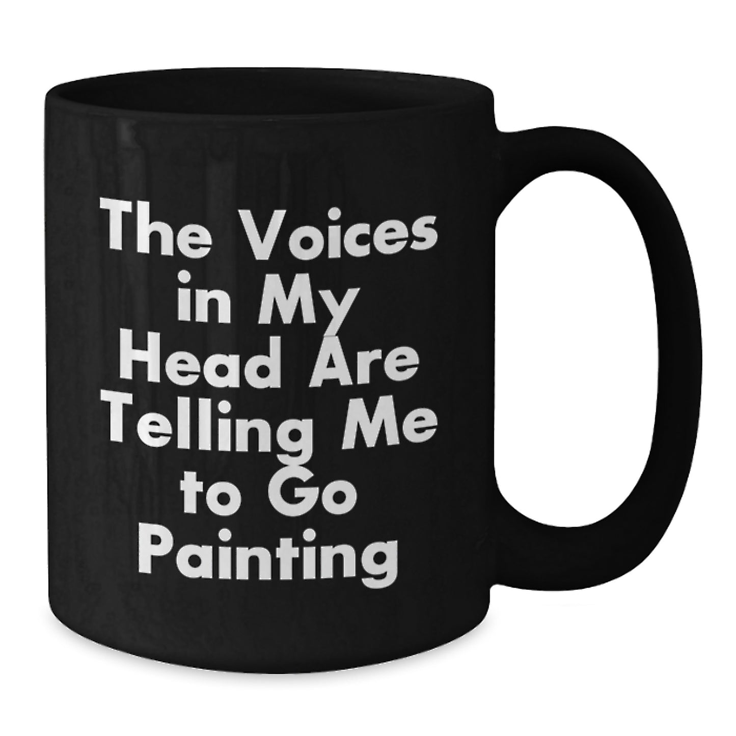 Funny Painting Gifts for Artists, Black Coffee Mugs from Friends, Unique Christmas Ideas for Painting Enthusiasts, The Voices In My Head Mugs - Additional