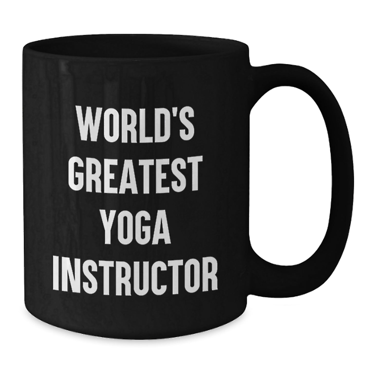 Funny World's Greatest Yoga Instructor Gifts for Men, Friends, Coworkers, Family - Black Coffee Mug - Perfect Graduation Unique Gifts from Friends - Additional