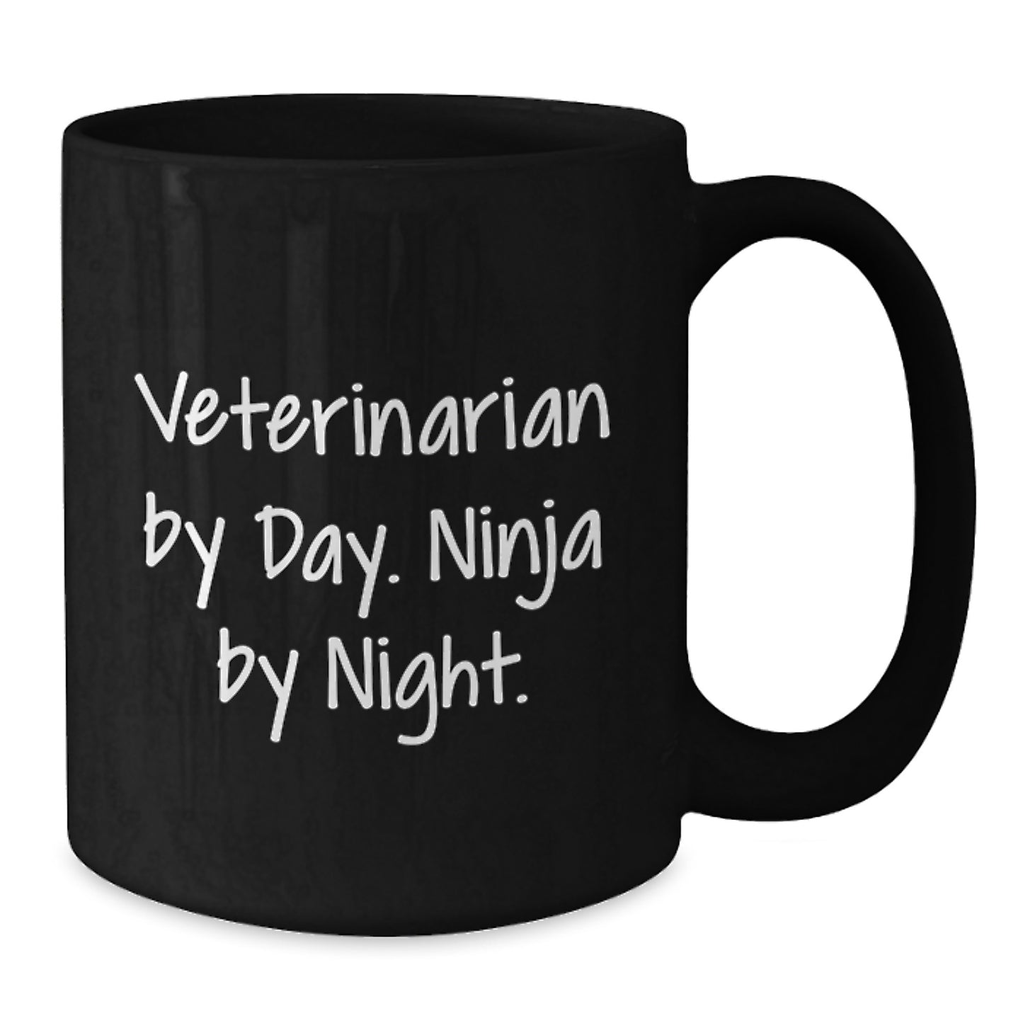 Veterinarian Ninja Gifts by Day, Black Coffee Mug by Night, Funny Quote, Birthday Unique Gifts from Friends - Additional