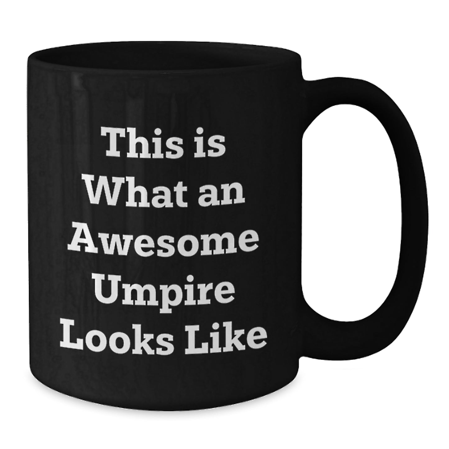 Umpire Funny Gifts from Friends, Graduation Unique Gifts for Umpire, Black Coffee Mug with 'This Is What An Awesome Umpire Looks Like' Quote, Microwave and Dishwasher Safe - Additional