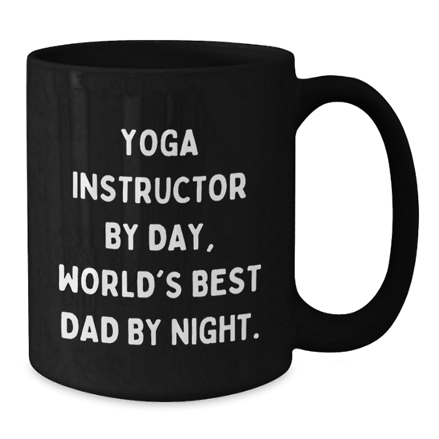 Yoga Instructor Gifts Funny Coffee Mugs for Men or Women Friends Coworkers Family - 'Yoga Instructor By Day, World's Best Dad By Night' Birthday Unique Gifts from Dad to Yoga Instructor - Additional
