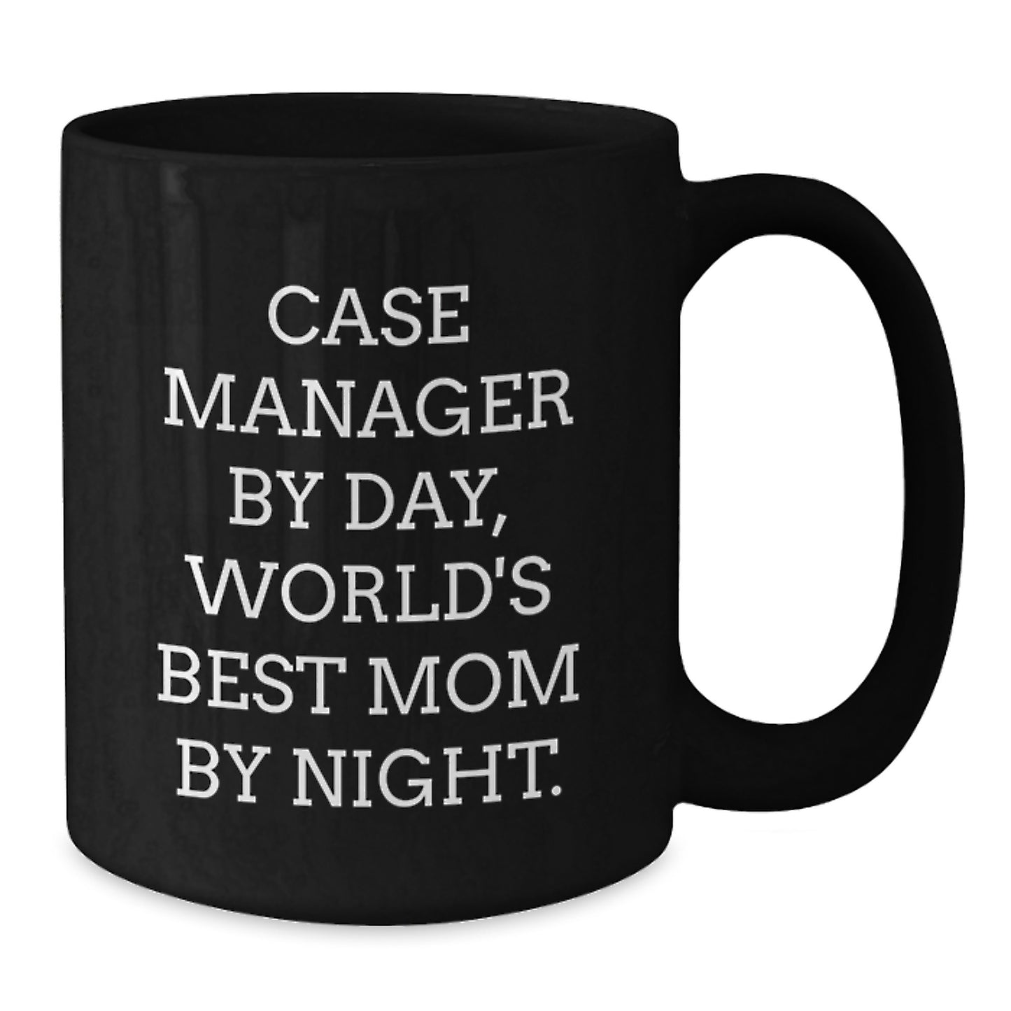 Funny Case Manager Gifts from Mom, Inspirational Black Coffee Mug for Case Manager, World's Best Mom By Night Christmas Unique Gifts - Additional