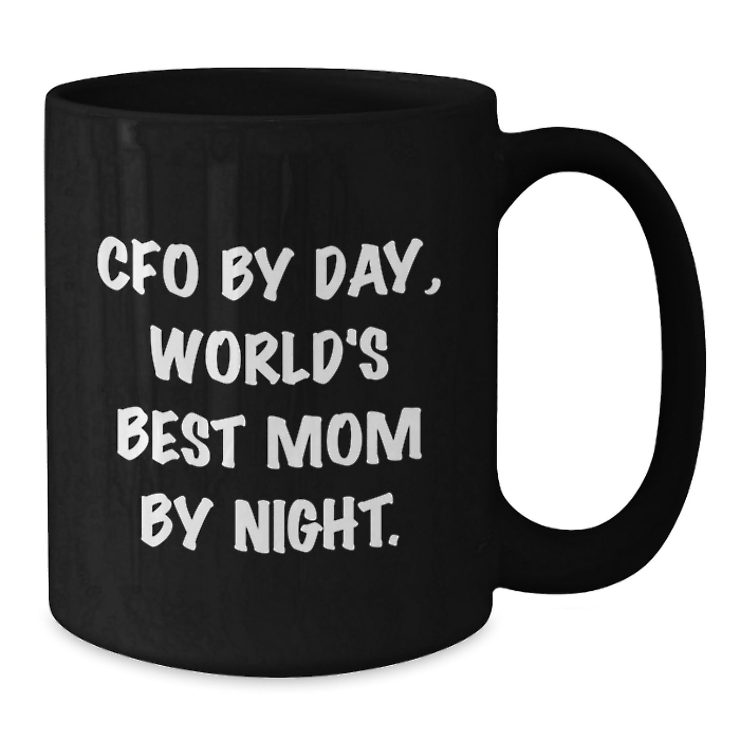 Funny CFO Gifts for Christmas, Gifts from Mom to the World's Best Dad, Black Coffee Mug for CFOs - Additional