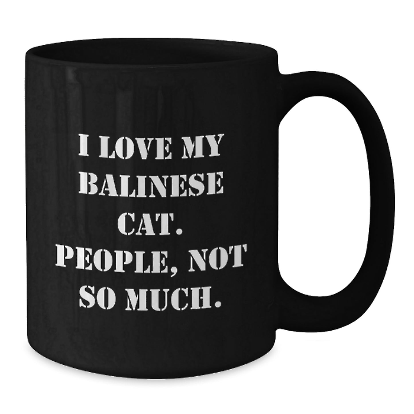 Funny Balinese Cat Lover Black Coffee Mug Gifts for Friends Family - Additional