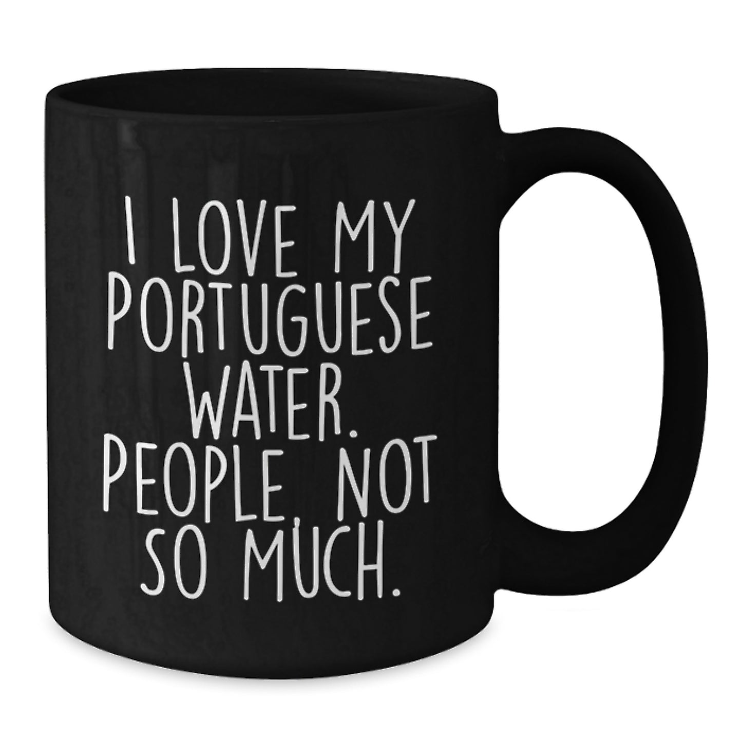 Portuguese Water Dog Lovers Black Coffee Mug, Funny Quote Gift from Friends to Family, Birthday Unique Gifts for Men Women - Additional