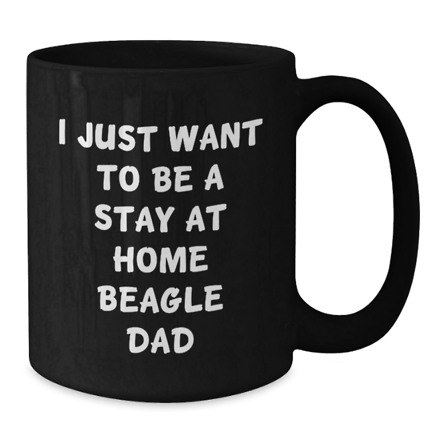 Funny Beagle Dog Gifts for Men from Friends, Unique Birthday Unique Gifts for Beagle Dog Dad, Black Coffee Mug, I Just Want To Be A Stay At Home Beagle Dad, Funny Birthday - Additional