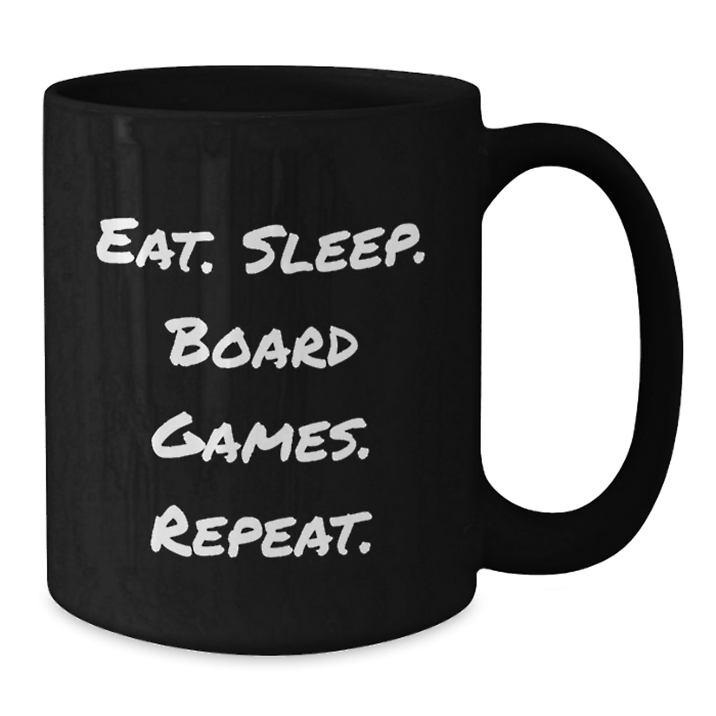 Funny Board Games Lover Gifts for Men from Friends - Eat. Sleep. Board Games. Repeat. Black Coffee Mug - Additional