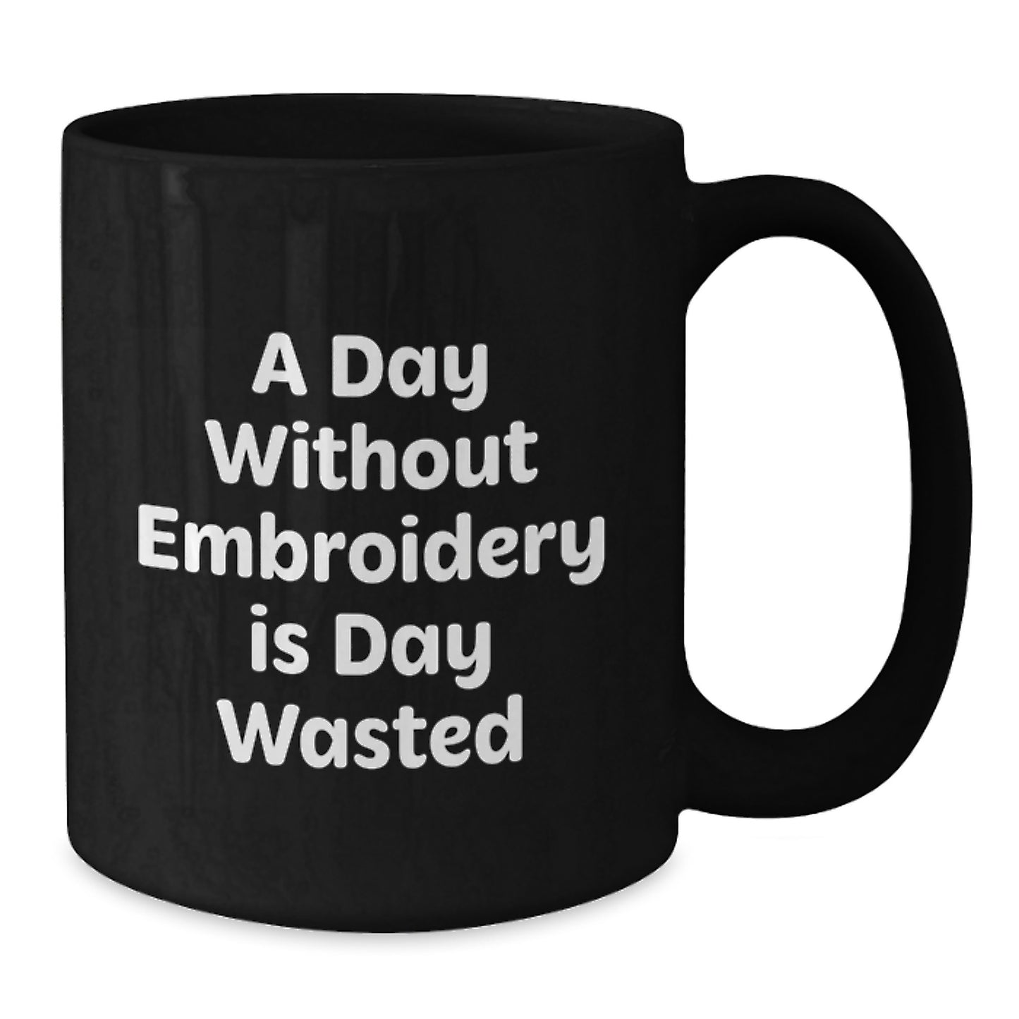 Funny Embroidery Gifts for Embroidery Lovers, Black Coffee Mug, Valentine's Unique Gifts from Men to Women - Additional
