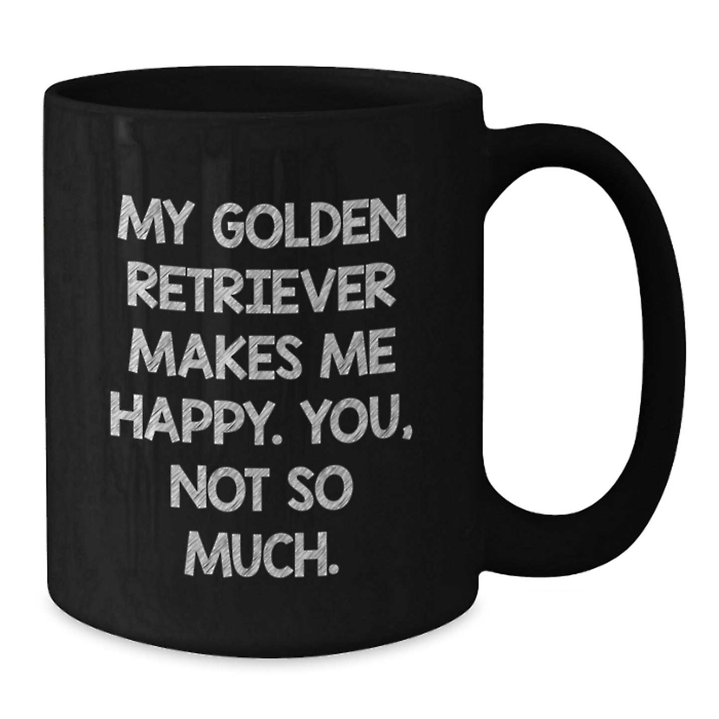 Funny Golden Retriever Dog Gifts from Men to Women, Black Coffee Mug for Valentine's Unique Presents - Additional