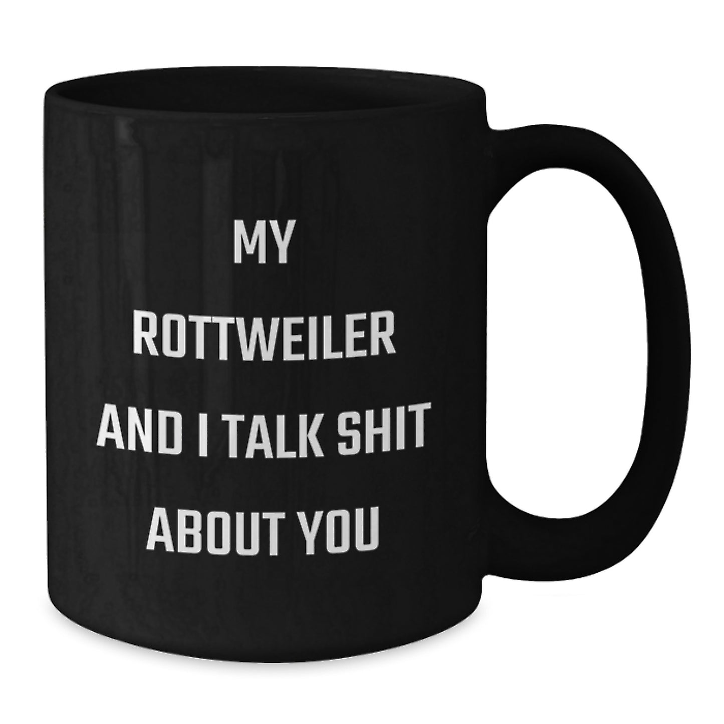Funny Rottweiler Dog Gifts for Men from Friends, Black Coffee Mug for Graduation Unique - Additional