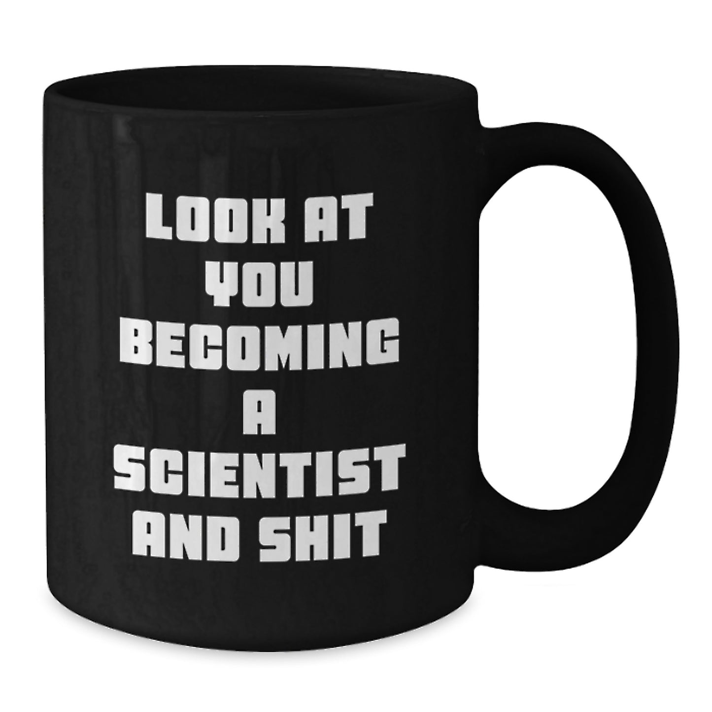 Funny Scientist Gifts from Friends, Unique Black Coffee Mug for Scientist Men, Graduation Unique Gifts - Additional