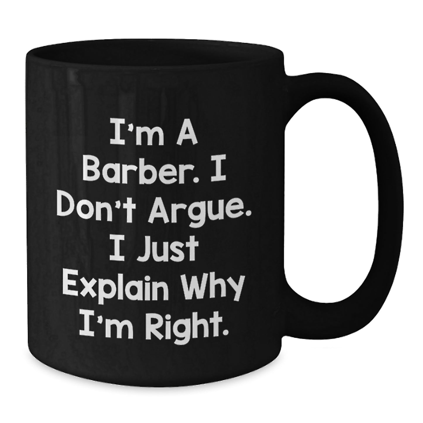 Funny Barber Gifts for Men from Friends, Inspirational Unique Black Coffee Mugs for Barber Graduation, Gift - Additional
