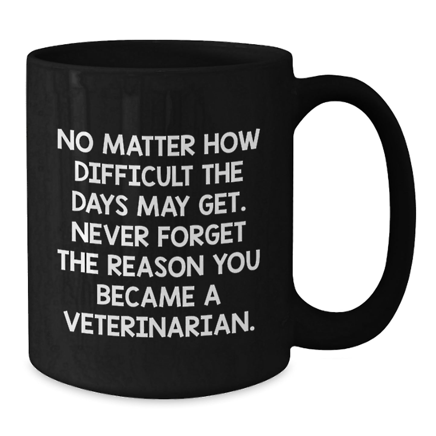 Veterinarian Inspirational Quote Funny Black Coffee Mug Gifts from Family Friends for Graduation Unique - Additional