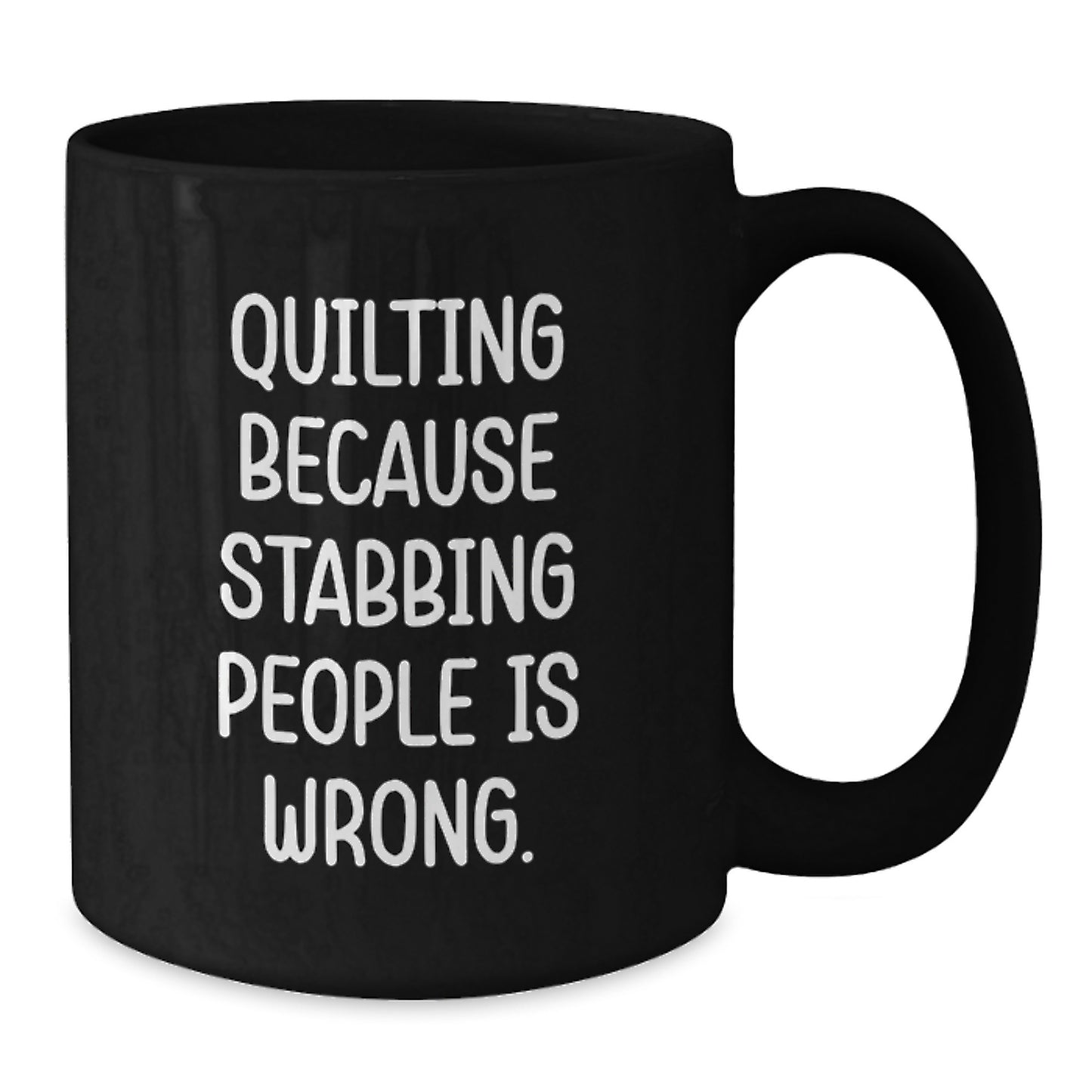 Quilting Humor Funny Gifts from Women to Quilting Enthusiast Friends Black Coffee Mugs - Additional
