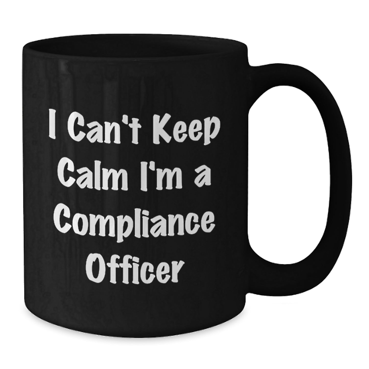 Funny Compliance Officer Gifts, I'm A Compliance Officer Black Coffee Mug, Ideal Gift for Compliance Officer Colleagues at Christmas - Additional