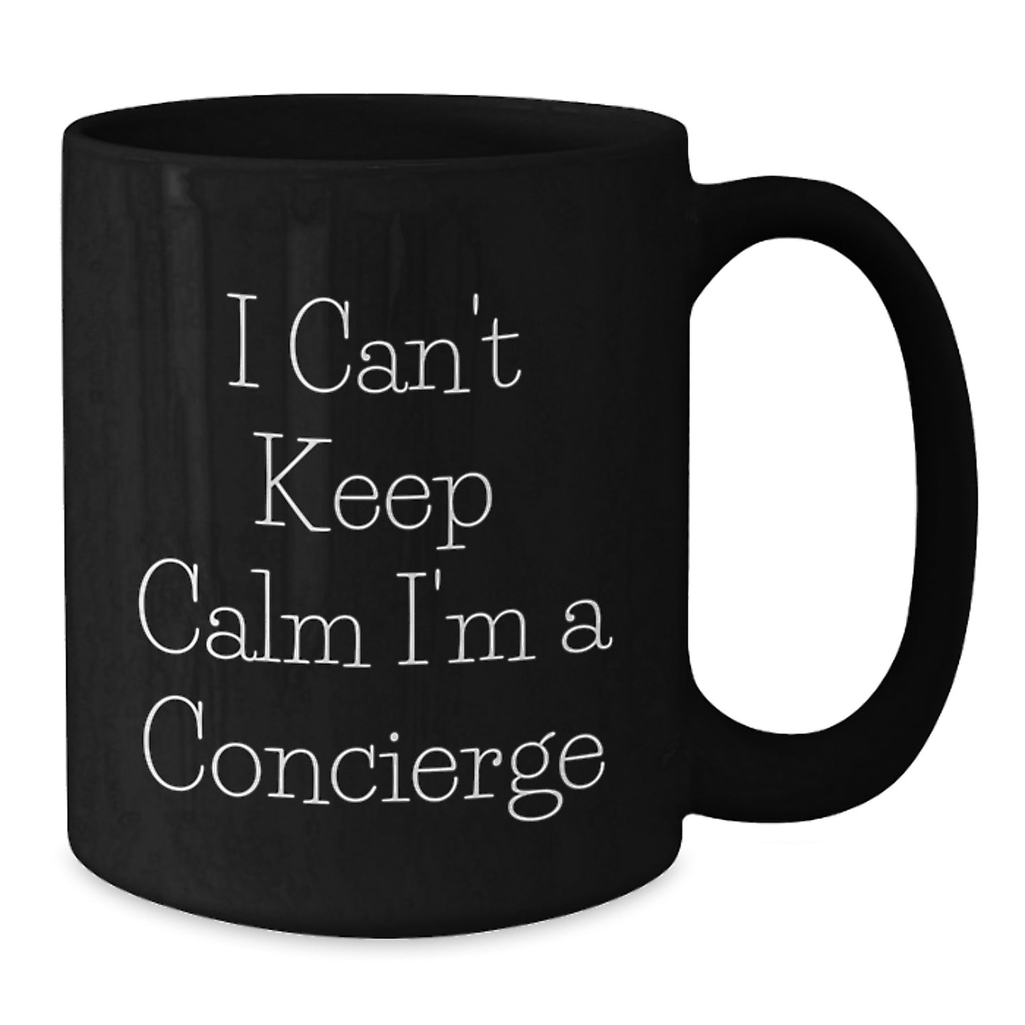 Funny Concierge Gifts for Friends, Unique Black Coffee Mugs with I Can't Keep Calm I'm A Concierge Quote, Gifts from Family to Coworkers, Christmas Unique Gifts - Additional