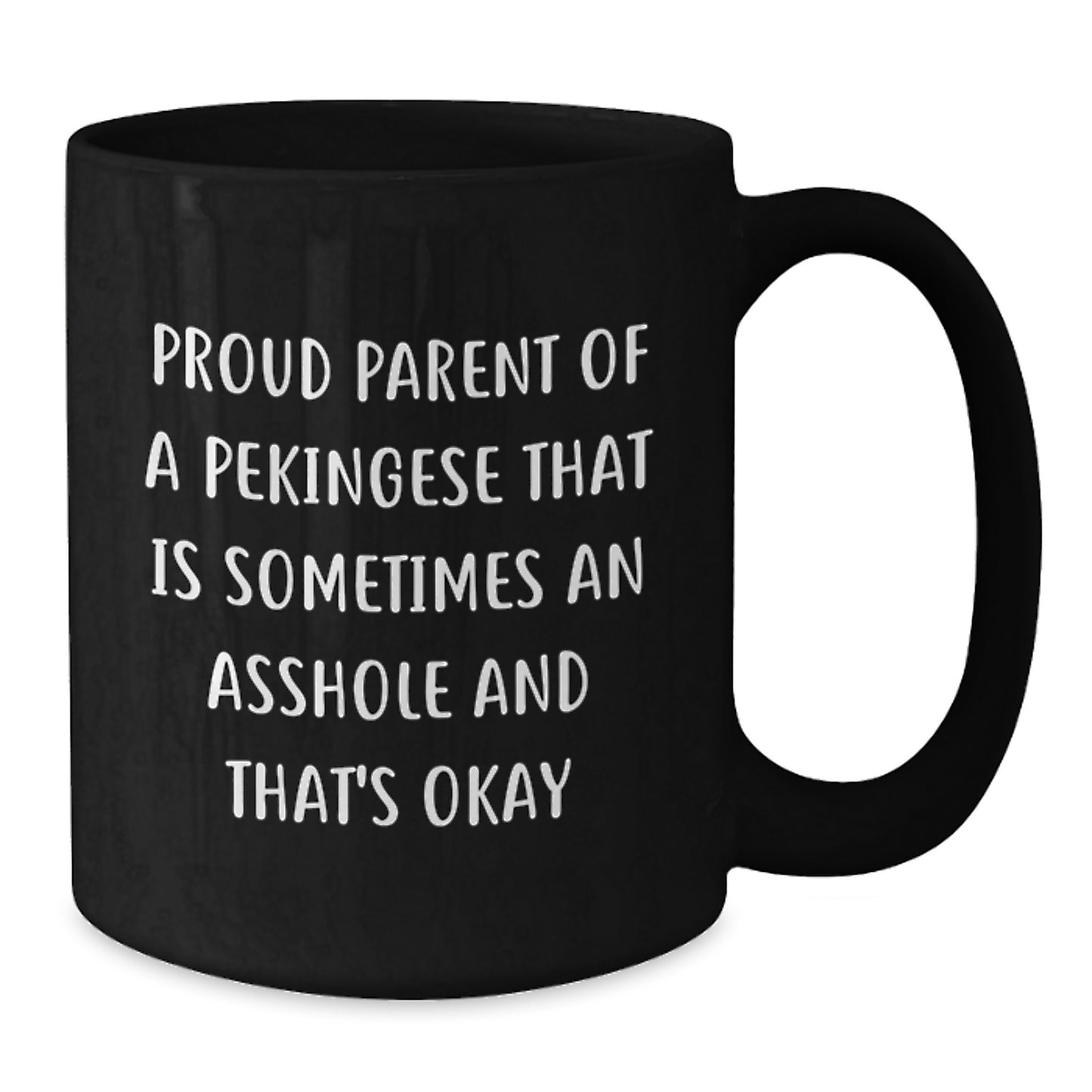 Funny Pekingese Dog Mom Black Coffee Mug for Women - Gifts from Mom to Daughter, Perfect for Mother's Day Unique Gifts - Additional