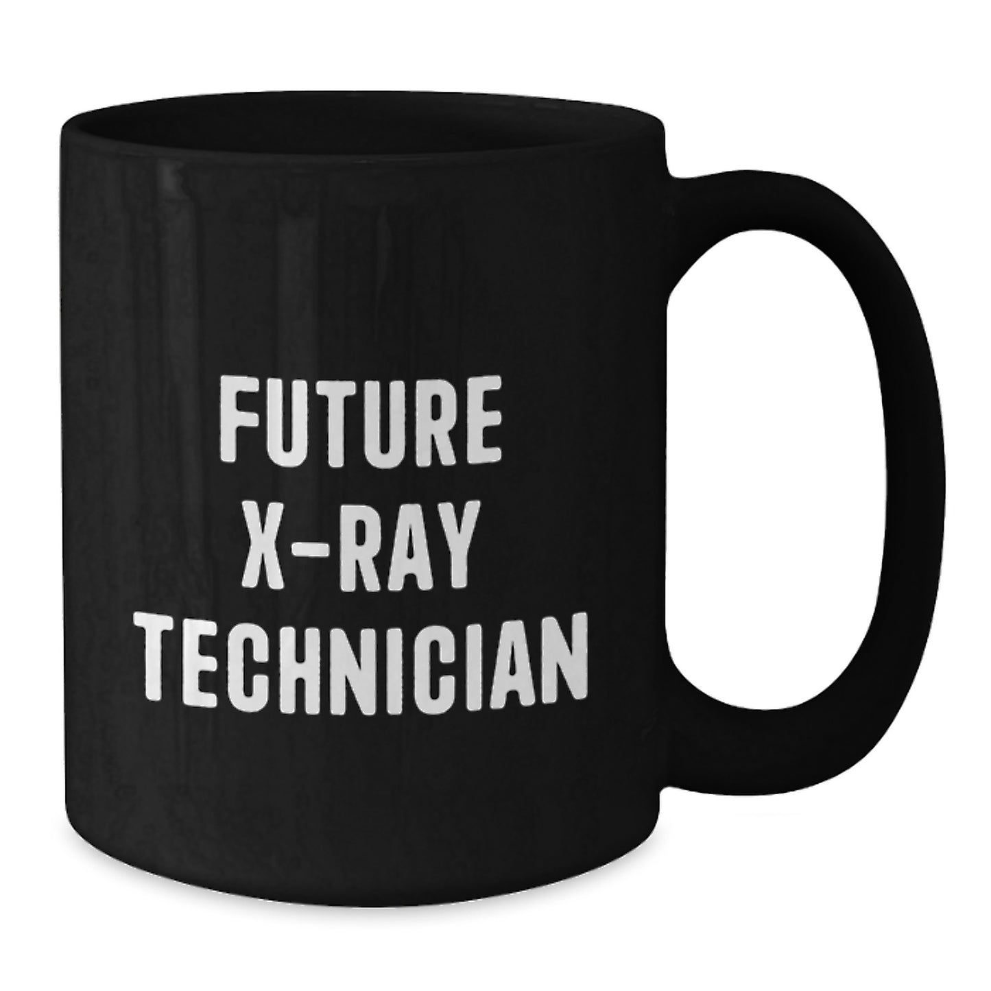 Funny X-Ray Technician Gifts for Men from Friends on Graduation Unique Gifts, Black Coffee Mug with Inspirational Quote - Additional