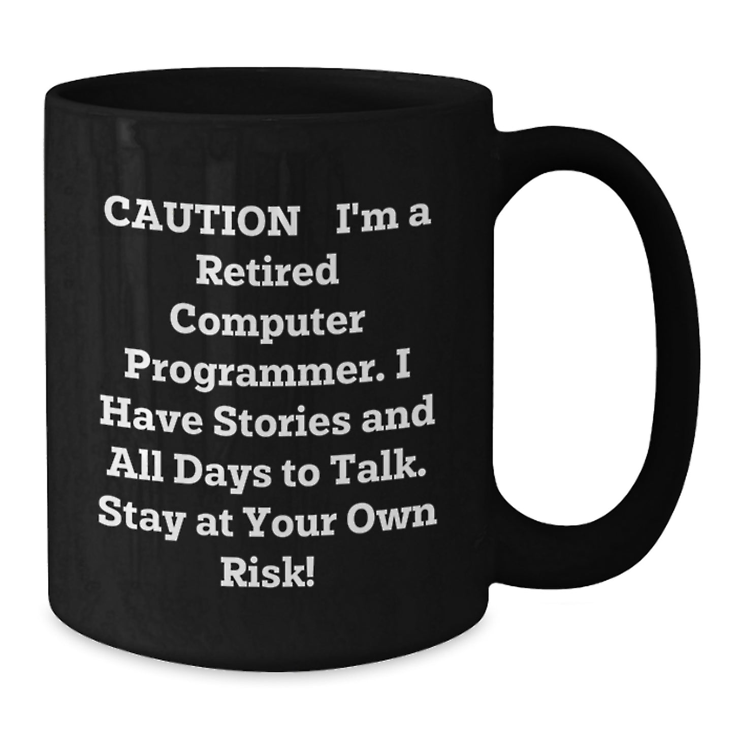 Funny Computer Programmer Gift Ideas, Black Coffee Mug, Christmas Unique Gifts from Friends to Men, Humorous Quote - Additional