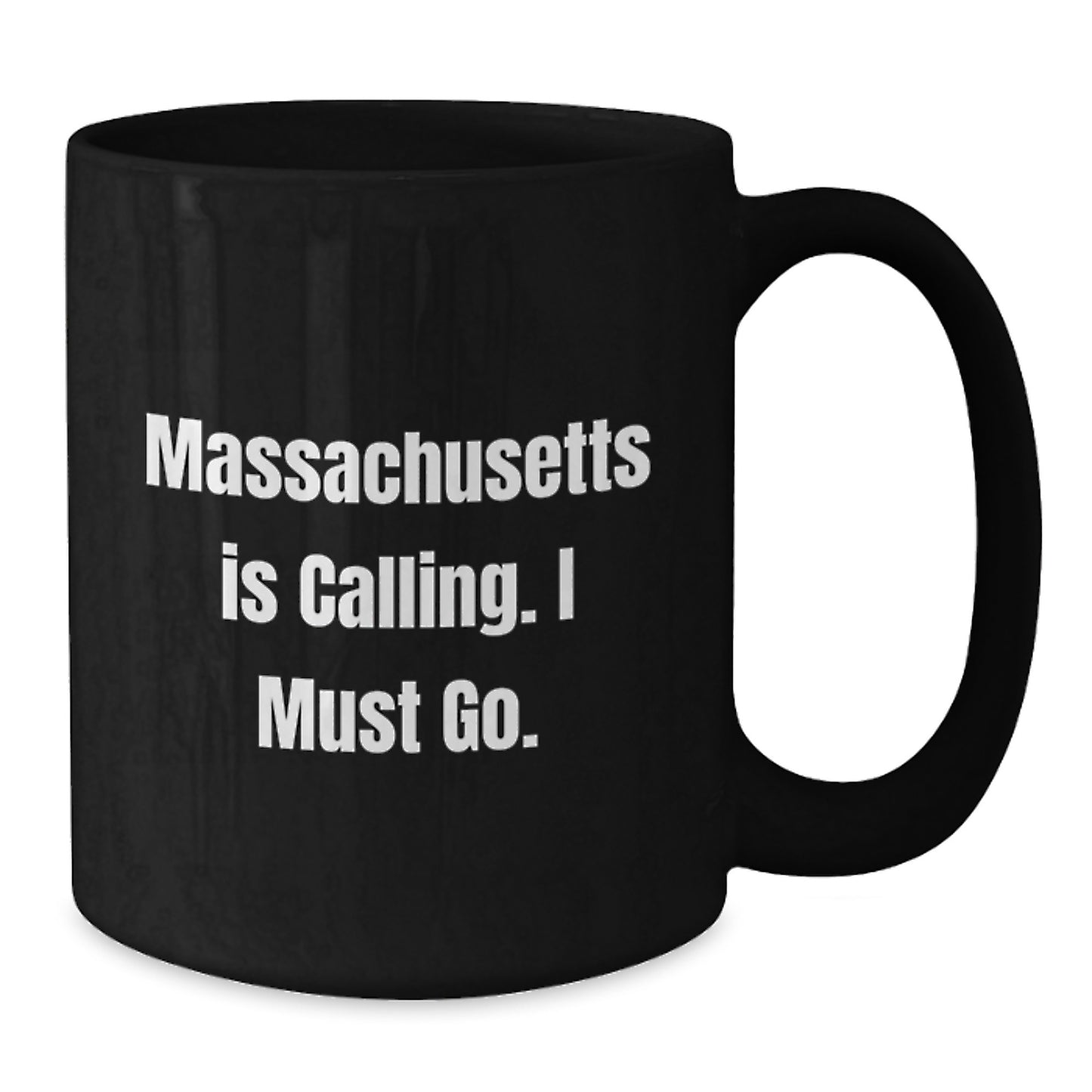 Funny Massachusetts Gifts from Friends, Black Coffee Mugs with Massachusetts Is Calling I Must Go Quote, Christmas Unique Gifts for Family - Additional