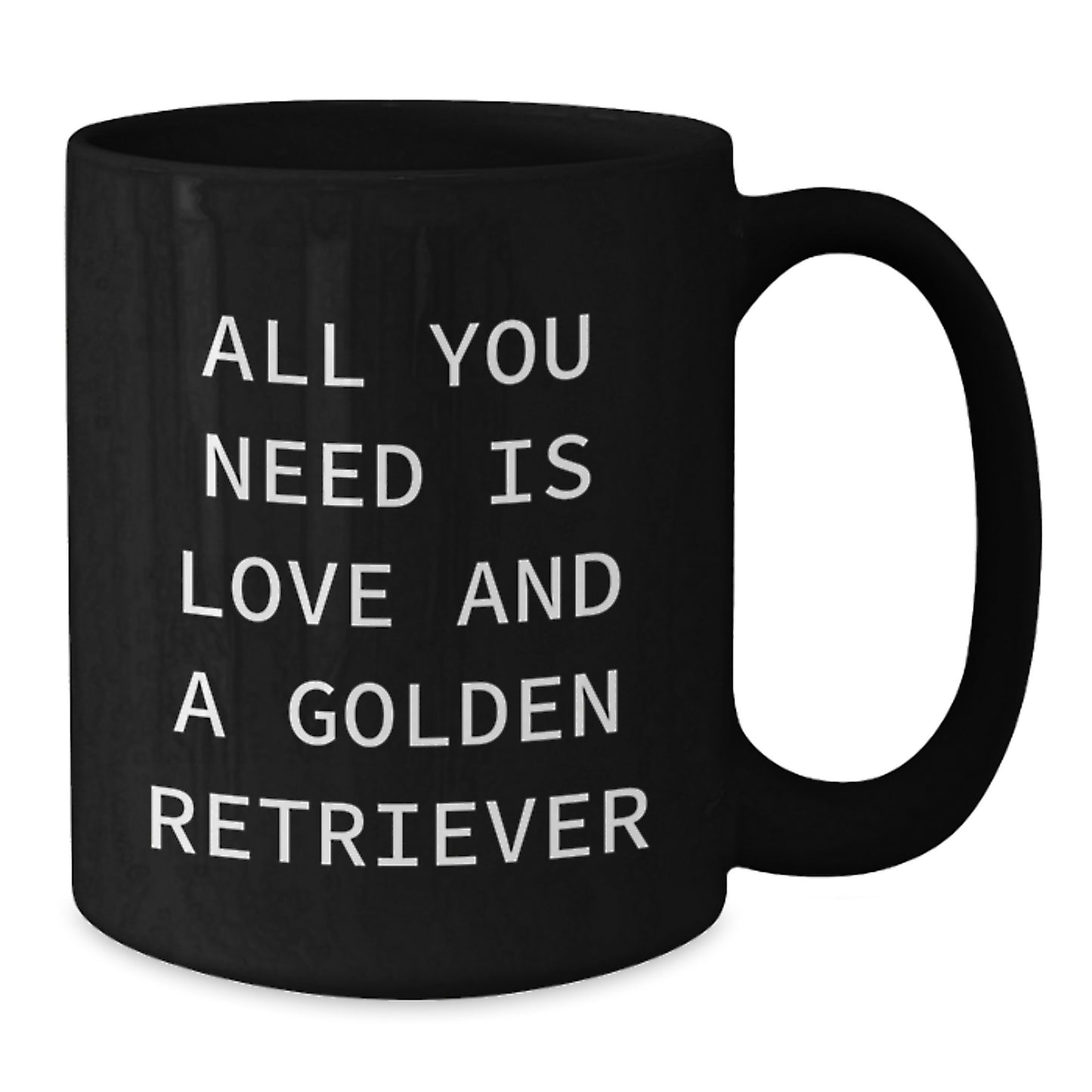 Funny Golden Retriever Dog Gifts from Men, Women, Friends, or Family for Christmas Unique Presents Black Coffee Mug - Additional