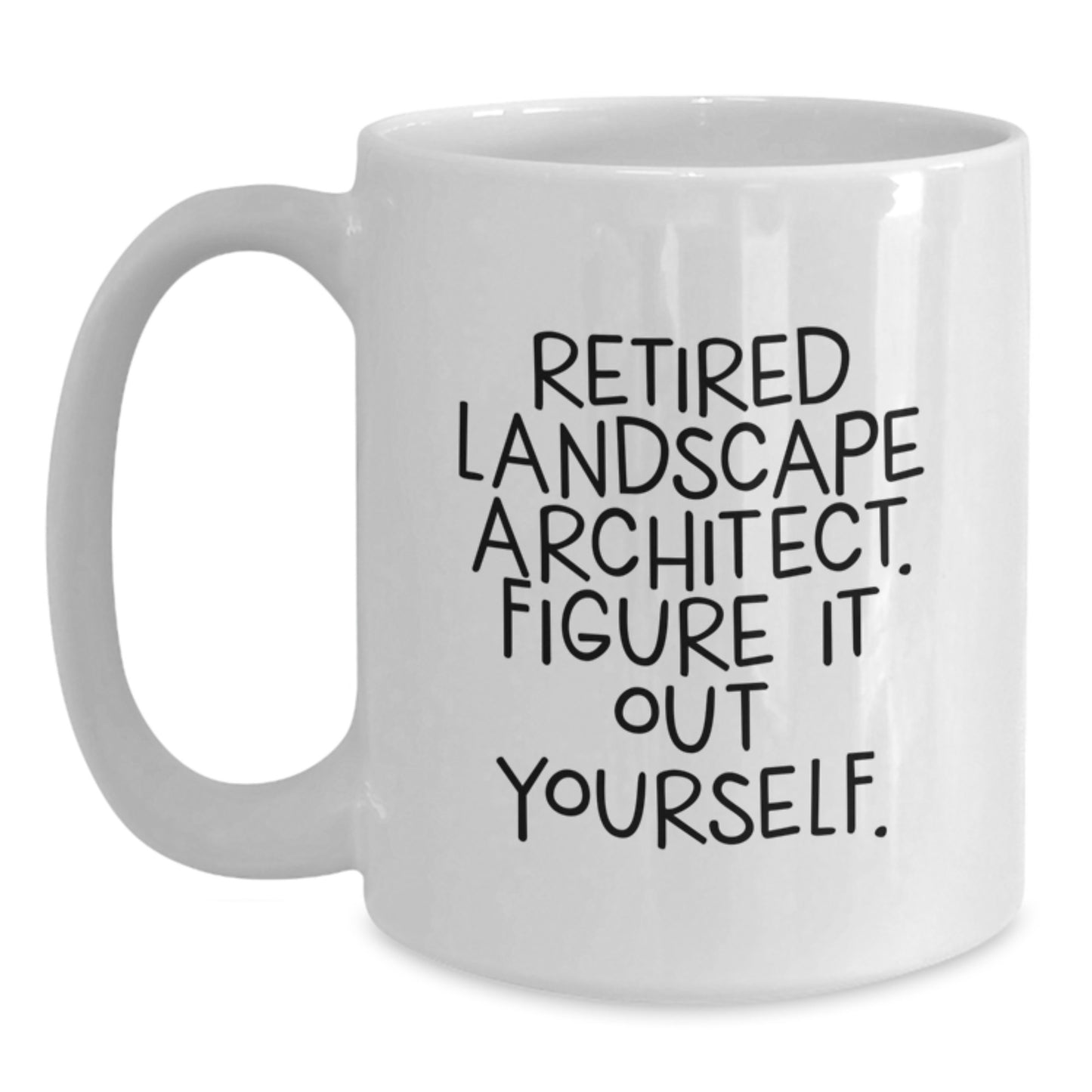 Funny Quote from Retired Landscape Architect Gifts for Landscape Architect Graduation White Coffee Mug - Main