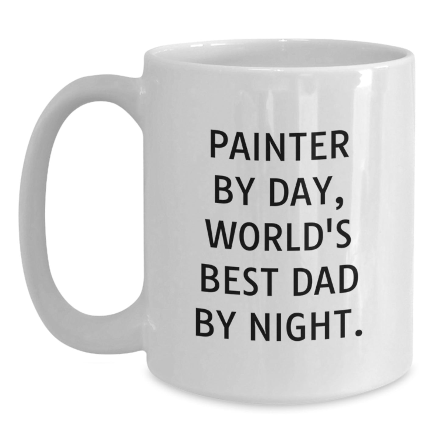 Painter's Brush with Creativity, Funny Giftable White Coffee Mug for Dad, Gifts from Men to Painter, Gifts for Birthday - Main
