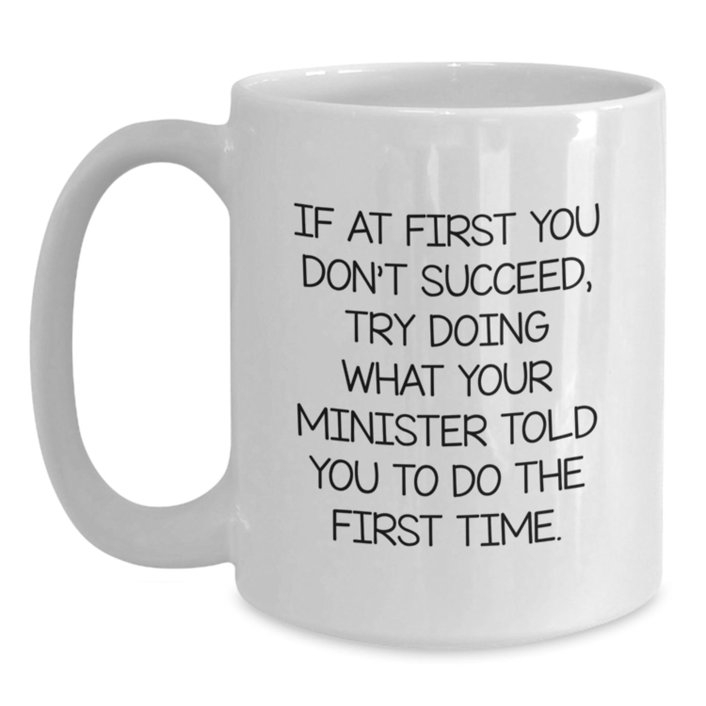 Funny Minister Gifts for Him Christmas Unique White Coffee Mugs - Main