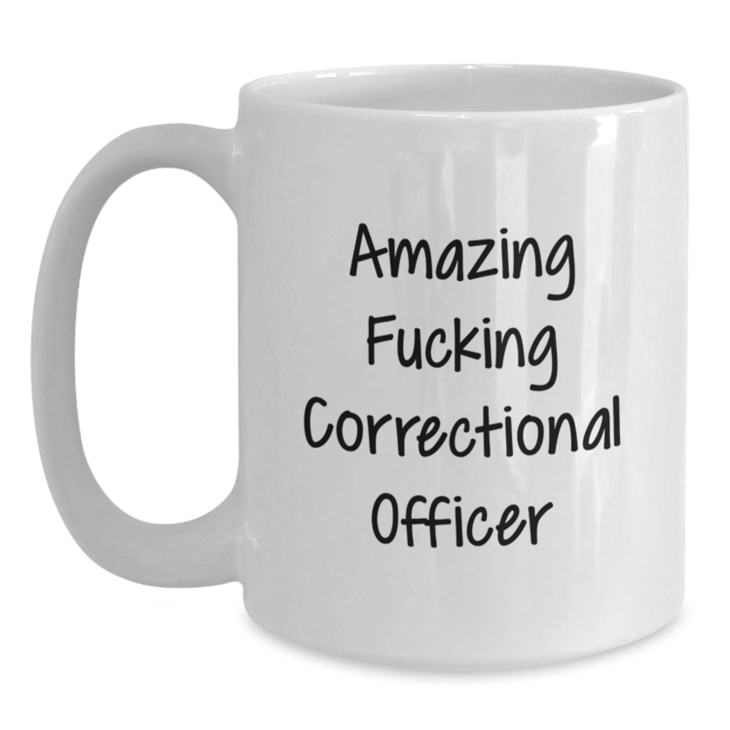 Funny Correctional Officer Gifts for Men, White Christmas Coffee Mug with Amazing Quote, Great Presents from Friends - Main