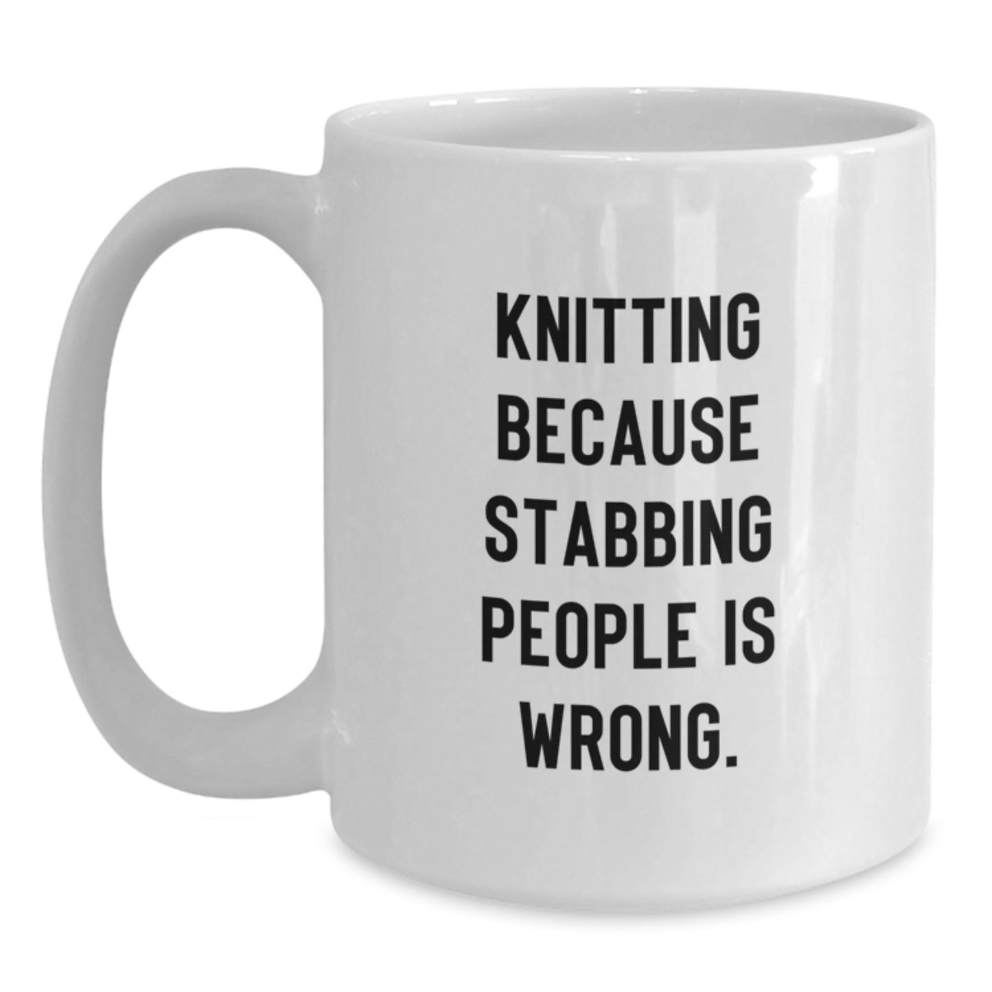 Funny Knitting Gifts for Men, Women, and Friends, White Coffee Mug, Christmas Unique Presents, Gifts from Mom, Dad, or Friends - Main