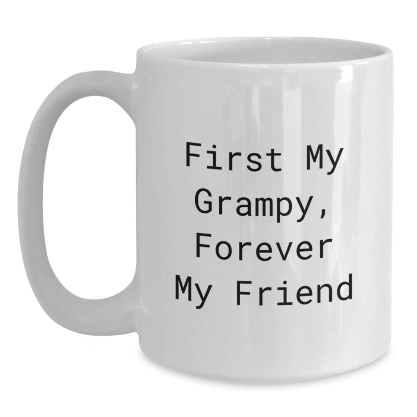 Funny Grampy Gifts for Him, Forever in My Heart White Coffee Mug, Perfect Graduation Gift from Family, Friends - Main